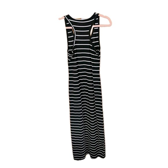 Zanzea Women's Black And White Striped Halter Maxi Dress, Size 4 - Picture 2 of 6
